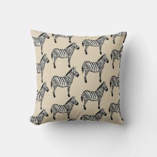 Zebra Safari Animal Painting Print Throw Pillow