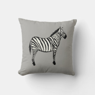 Zebra Safari Animal Painting Throw Pillow