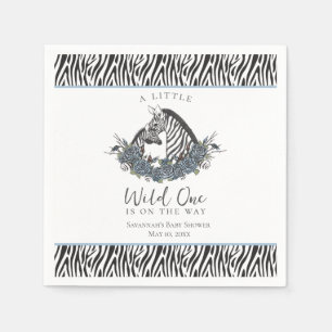 Zebra Safari Baby Boy Shower Little Wild One Party Napkin