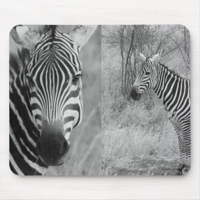 Zebra Safari Cute African Classy Stripes Mouse Pad (Front)