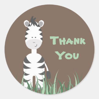 Zebra Safari Round Sticker