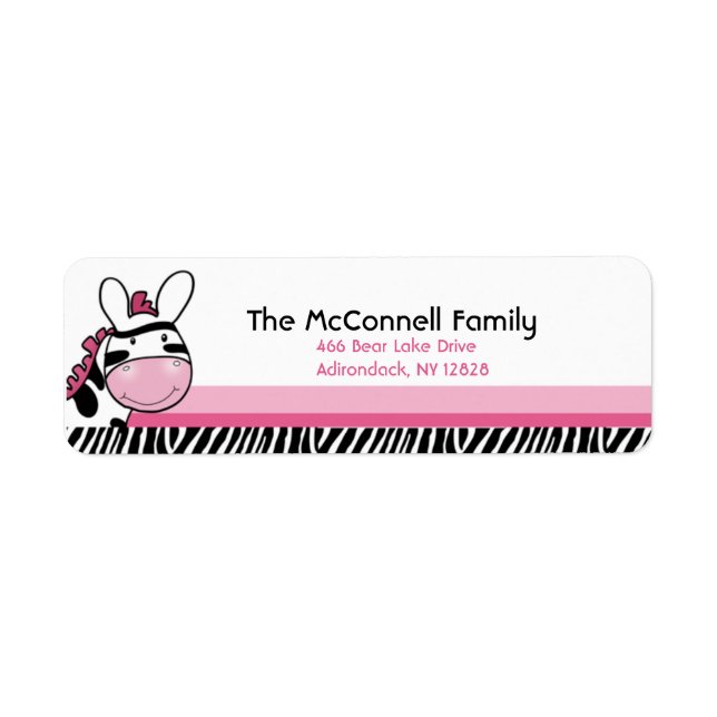 ZEBRA SASSY DIVA PRINTABLE ADDRESS LABELS (Front)