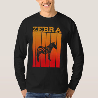 Zebra Shadow Silhouette At Sunset T-Shirt