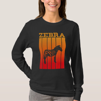 Zebra Shadow Silhouette At Sunset T-Shirt