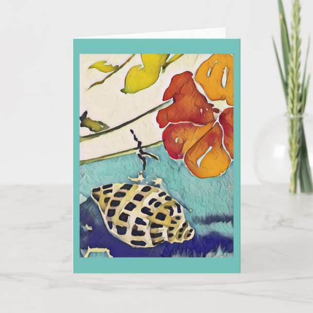 Zebra Shell Greeting Card (Front)
