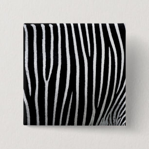 Zebra Skin 15 Cm Square Badge