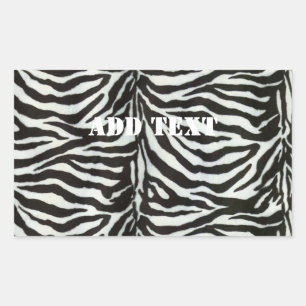 Zebra Skin Camouflage Texture Rectangular Sticker