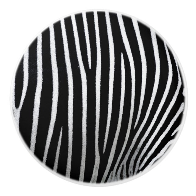 Zebra Skin Ceramic Knob (Front)