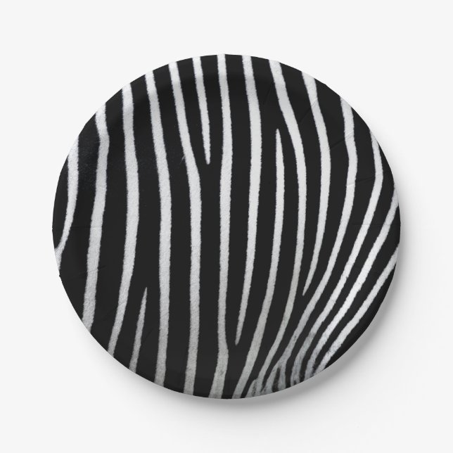 Zebra Skin Paper Plate (Front)