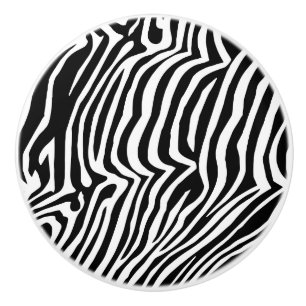 Zebra skin pattern ceramic knob