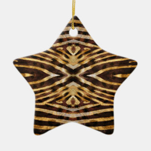 Zebra Skin Pattern Ceramic Tree Decoration