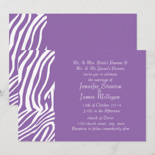 Zebra skin pattern invitation
