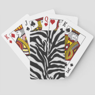 Zebra skin pattern playing cards