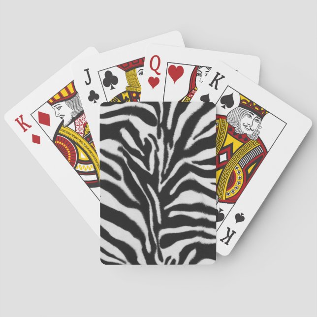 Zebra skin pattern playing cards (Back)