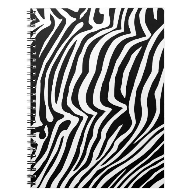 Zebra  skin pattern spiral notebook (Front)
