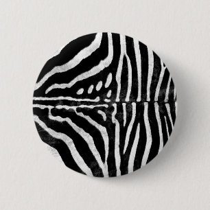 Zebra Skin Print 6 Cm Round Badge