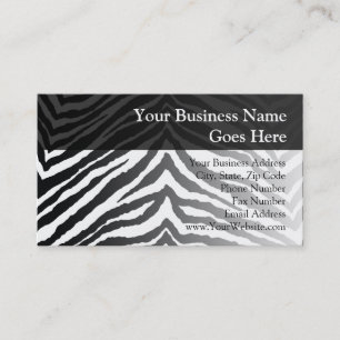 Zebra Skin Print Business Card
