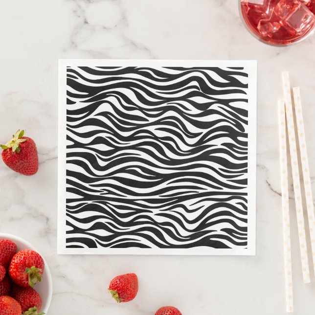Zebra Skin Print Napkin (Insitu)