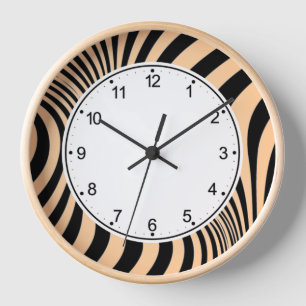 Zebra Skin Print Texture Pattern-88488 Clock