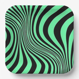 Zebra Skin Print Texture Pattern-88488 Paper Plate