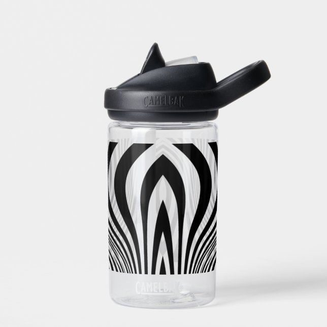 Zebra Skin Print Texture Pattern-88488 Water Bottle (Left)