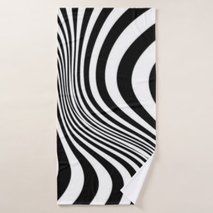 Zebra Skin Print Texture Pattern Bath Towel