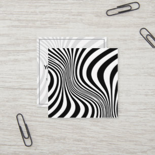 Zebra Skin Print Texture Pattern Editable Template Square Business Card