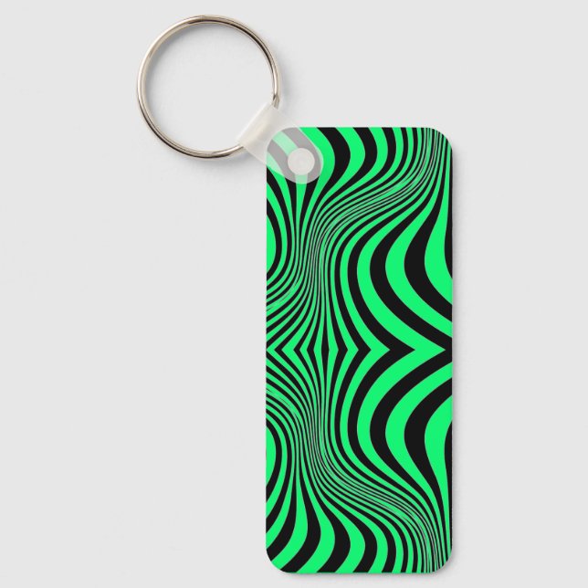Zebra Skin Print Texture Pattern Key Ring (Front)