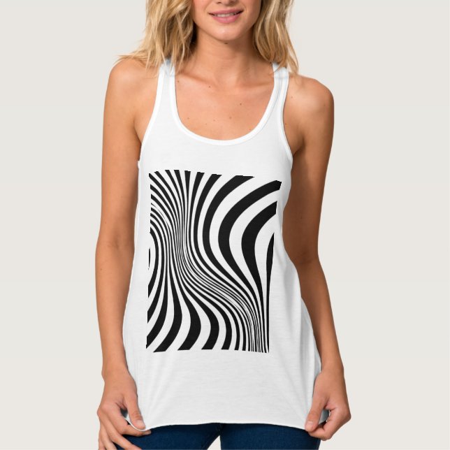 Zebra Skin Print Texture Pattern Singlet (Front)