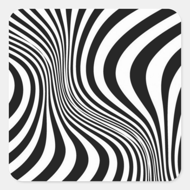 Zebra Skin Print Texture Pattern Square Sticker (Front)