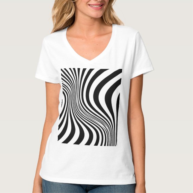 Zebra Skin Print Texture Pattern T-Shirt (Front)