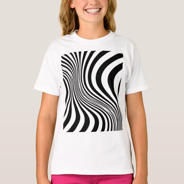 Zebra Skin Print Texture Pattern T-Shirt (Front)
