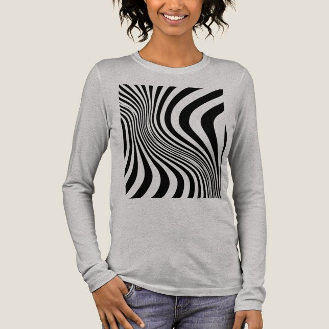 Zebra Skin Print Texture Pattern Tri-Blend Shirt (Front)