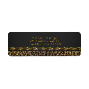 Zebra Sparkle Sequins Glam Chic Party Invitation