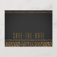Zebra Sparkle Sequins Glam Chic Save the Date