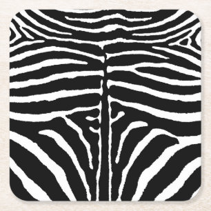 Zebra Square Paper Coaster
