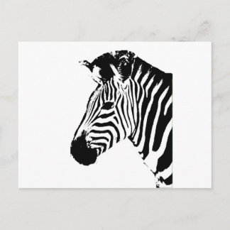 Zebra Stencil Postcard