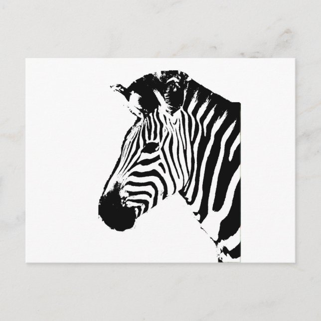 Zebra Stencil Postcard (Front)