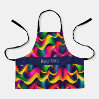 Zebra Strides Waves Rainbow Isometric Pattern