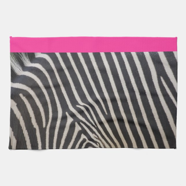 zebra stripe and pink kitchen towel (Horizontal)