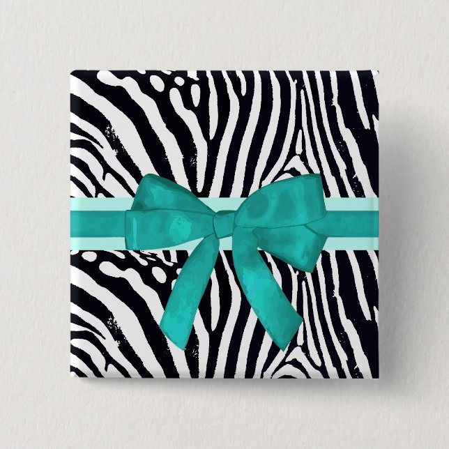 Zebra Stripe Animal Print Pattern 15 Cm Square Badge (Front)