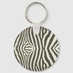 Zebra Stripe Animal Print Pattern Key Ring