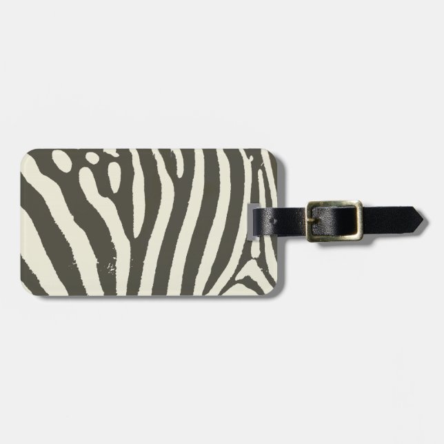 Zebra Stripe Animal Print Pattern Luggage Tag (Front Horizontal)