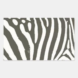 Zebra Stripe Animal Print Pattern Rectangular Sticker