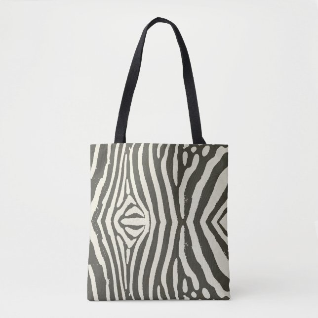 Zebra Stripe Animal Print Pattern Tote Bag (Front)