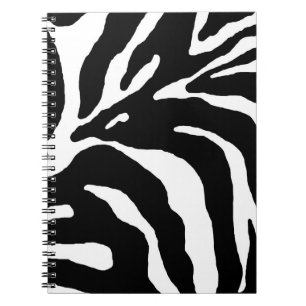 Zebra Stripe Animal Print Spiral Notebook