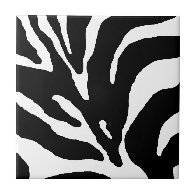 Zebra Stripe Animal Print Tile (Front)