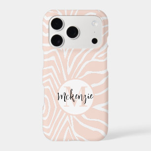 Zebra Stripe Any Colour Personalise Monogram iPhon