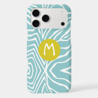 Zebra Stripe Any Colour Personalise Monogram iPhon