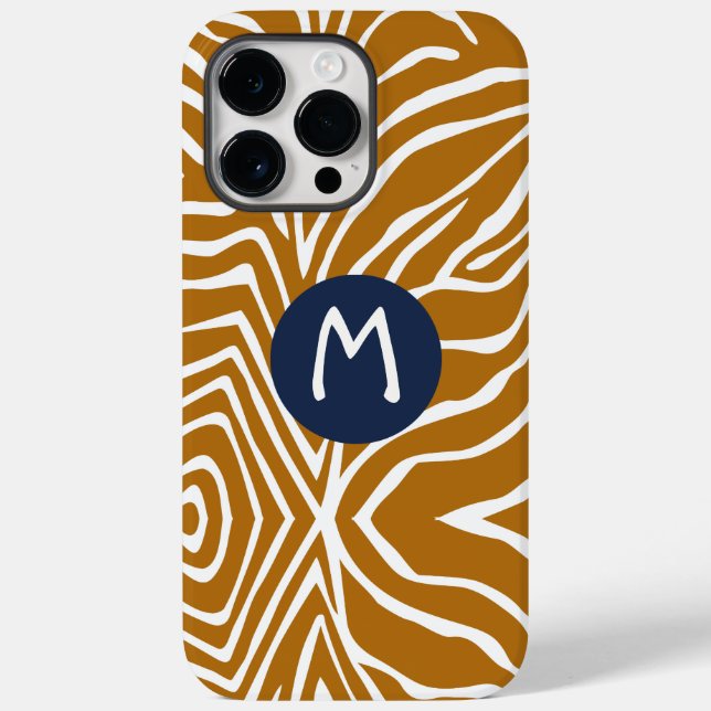Zebra Stripe Any Colour Personalise Monogram iPhon Case-Mate iPhone Case (Back)